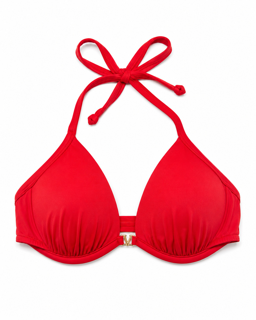NWOT Venus Hot Red Halter Push Up Bikini Top A Cup